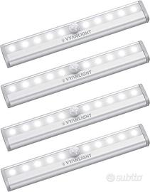 VYANLIGHT luci LED con sensore, 10 LED, batteria,