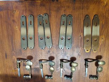4 coppie vintage  maniglie porta 