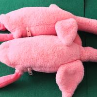 2 fenicotteri rosa in volo, lunghezza cm 50