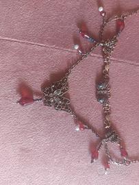 collana choker con orecchini abbinati