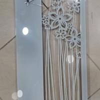 Orologio da parete in plexiglas fiori