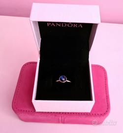 PANDORA Anello PIETRA BLU Misura 10