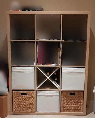 Scaffale kallax 3x4 con accessori