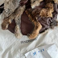 Borsa Fensissime pelle con inserti in pelliccia