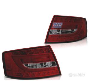 FANALI PER AUDI A6 C6 04-08 SEDAN LED ROSSO AFFUMI