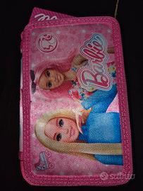 Astuccio scuola  Barbie 3 zip NUOVO
