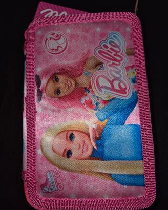Astuccio scuola  Barbie 3 zip NUOVO