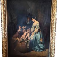 DIPINTO INTERNO CON FAMIGLIA