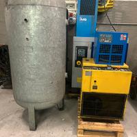 compressore a vite Kaeser con serbatoio ed essicca