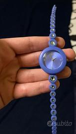 Orologio stroili blu con cinghino luccicante