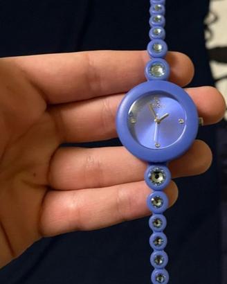 Orologio stroili blu con cinghino luccicante