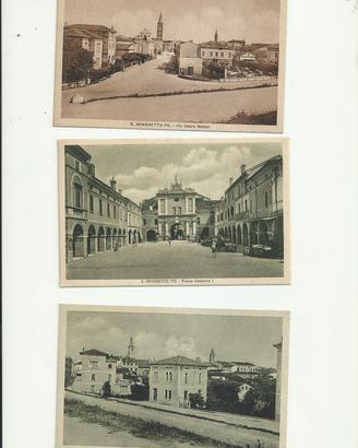 lotto di 3 cartoline di san benedetto po mantova