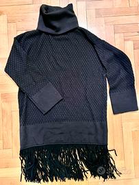 Maxi maglia con frange