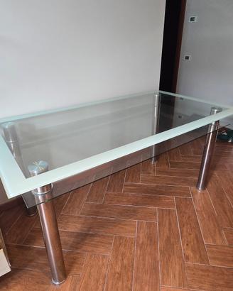 Tavolo da pranzo moderno  / scrivania in cristallo
