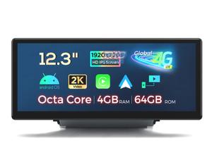 RADIO GPS ANDROID 13 AUDI Q3 12.3" 4GB+64GB