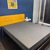 Testiera letto eco pelle gialla o marrone
