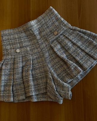 Gonna pantaloncino in tweed