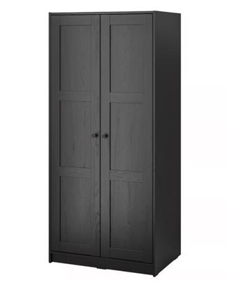 2x IKEA RAKKESTAD Guardaroba, marrone-nero