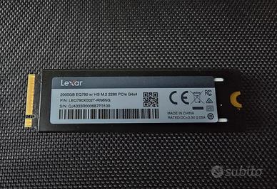 Ssd Lexar Eq790 2tb con dissipatore
