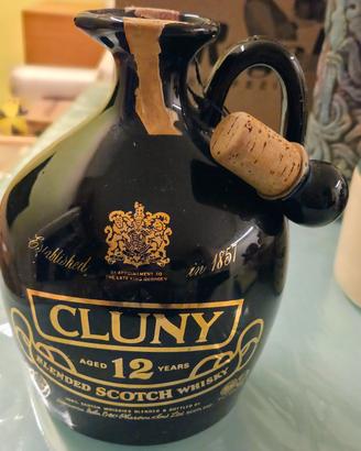 🖤 CLUNY 12 Years – Brocca in Ceramica Nera Vintag