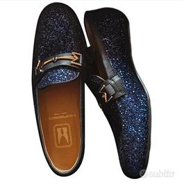 mocassini Moreschi nuovi glitter e pelle 37