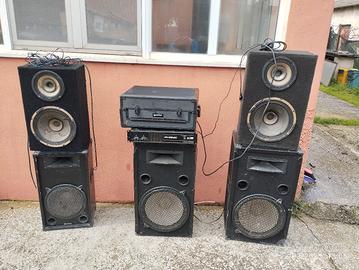 Console DJ Gemini + 5 Casse (2 Subwoofer + 3 Alti)