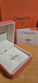 Anello Solitario DonnaOro in Oro Bianco e Diamante
