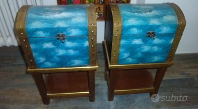 cofanetti in legno con immagine di un veliero
