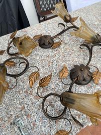 Lampadari in ferro battuto