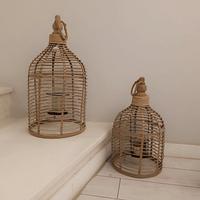 Lanterne d'arredo in vimini