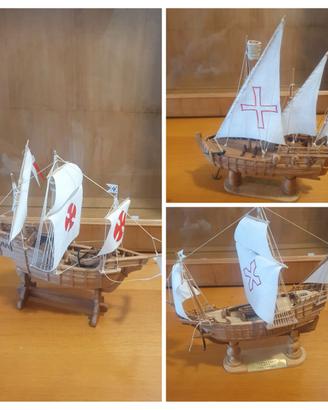 Le tre caravelle in miniatura da collezione/teca
