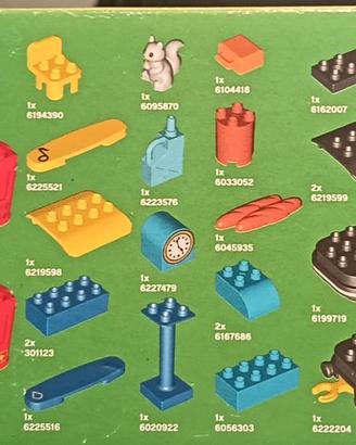 set treno su rotaie lego duplo