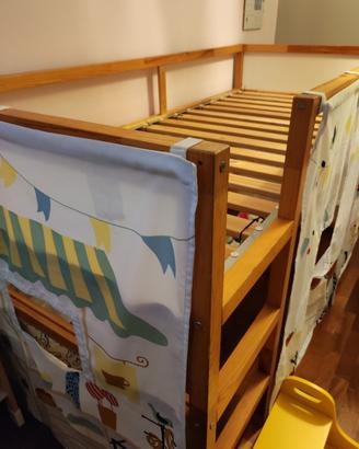 Letto IKEA KURA + 2 tende