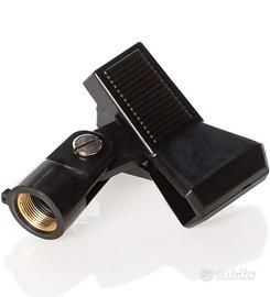 Supporto a clip/pinza per microfono 3/8"