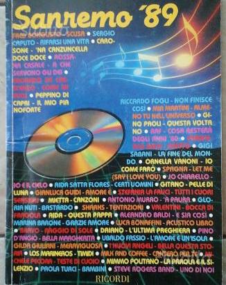 Sanremo '89 partiture musicali
