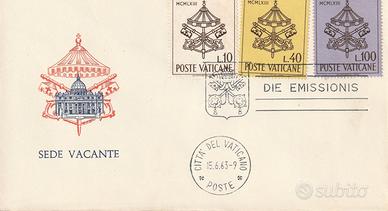 Busta Sede Vacante 1963 Stemma Vaticano Rosso
