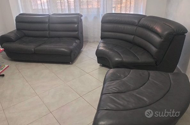 Divano angolare in pelle made in Italy C 179