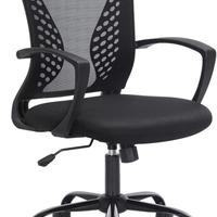 Sedia Ufficio Songmics OBN22BK Rete Nero