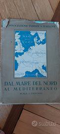carta geografica dal mare del nord al mediterraneo