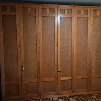armadio 6 ante vimini legno