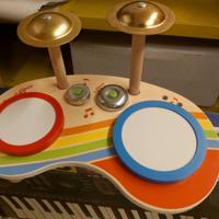 tavolino con tamburi in legno 