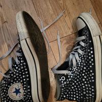 Scarpe converse all star ner con brillantini usate