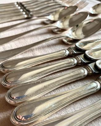 Set servito posate argento 800, stile inglese