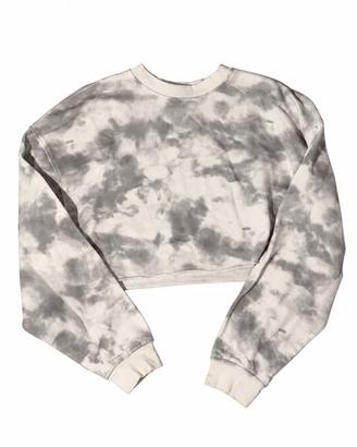 Felpa crop Bershka tie-dye grigia XS