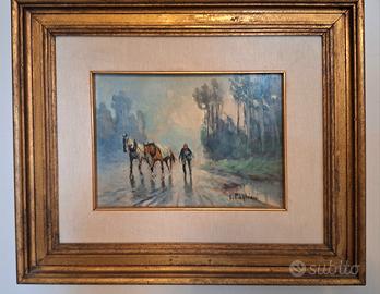 Quadro cavalli originale I.Pagliani