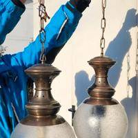 Coppia lampadari vintage