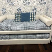 letto singolo Twills in pelle con letto estraibile