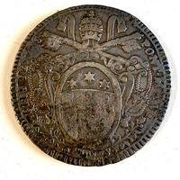Antica moneta argento - Scudo Romano 1780 PIO VI