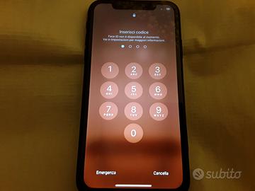 Iphone XR grigio 64Gb blocco pin