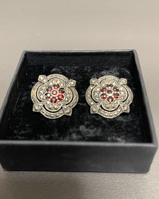 Orecchini margherita vintage in argento